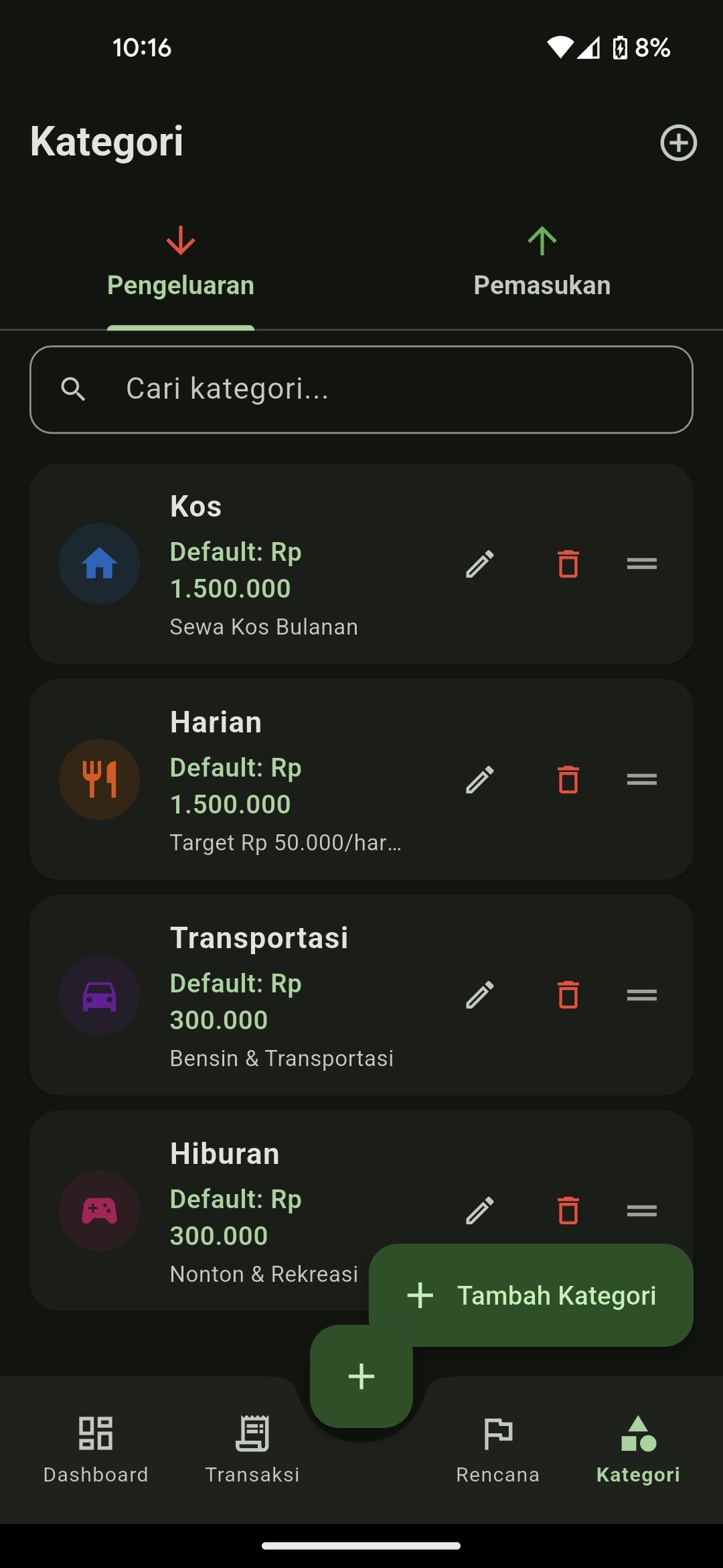 SICAKU - Sistem Catatan Keuangan Screenshot 2