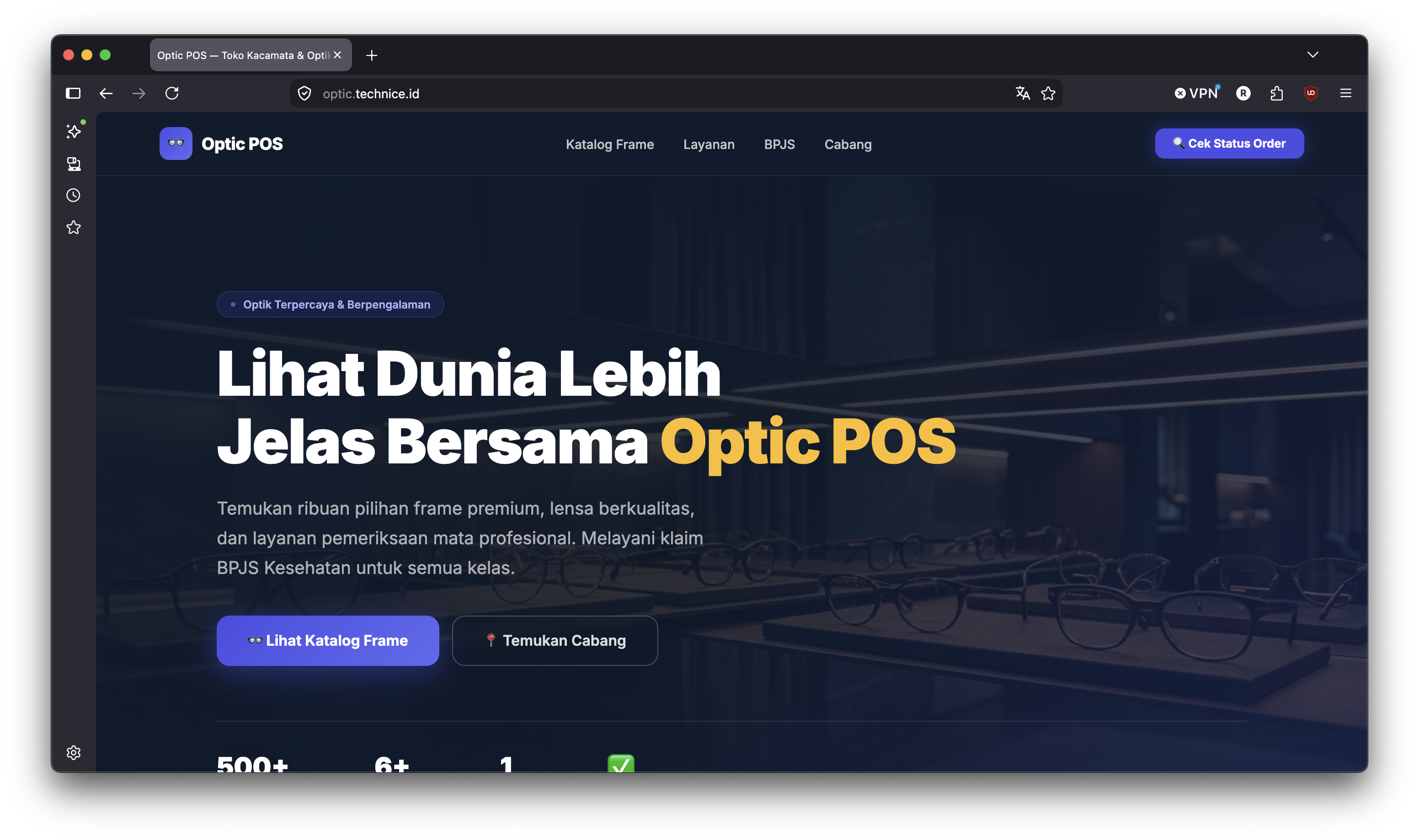 POS Optic – Solusi Lengkap Manajemen Toko Optik Screenshot 1