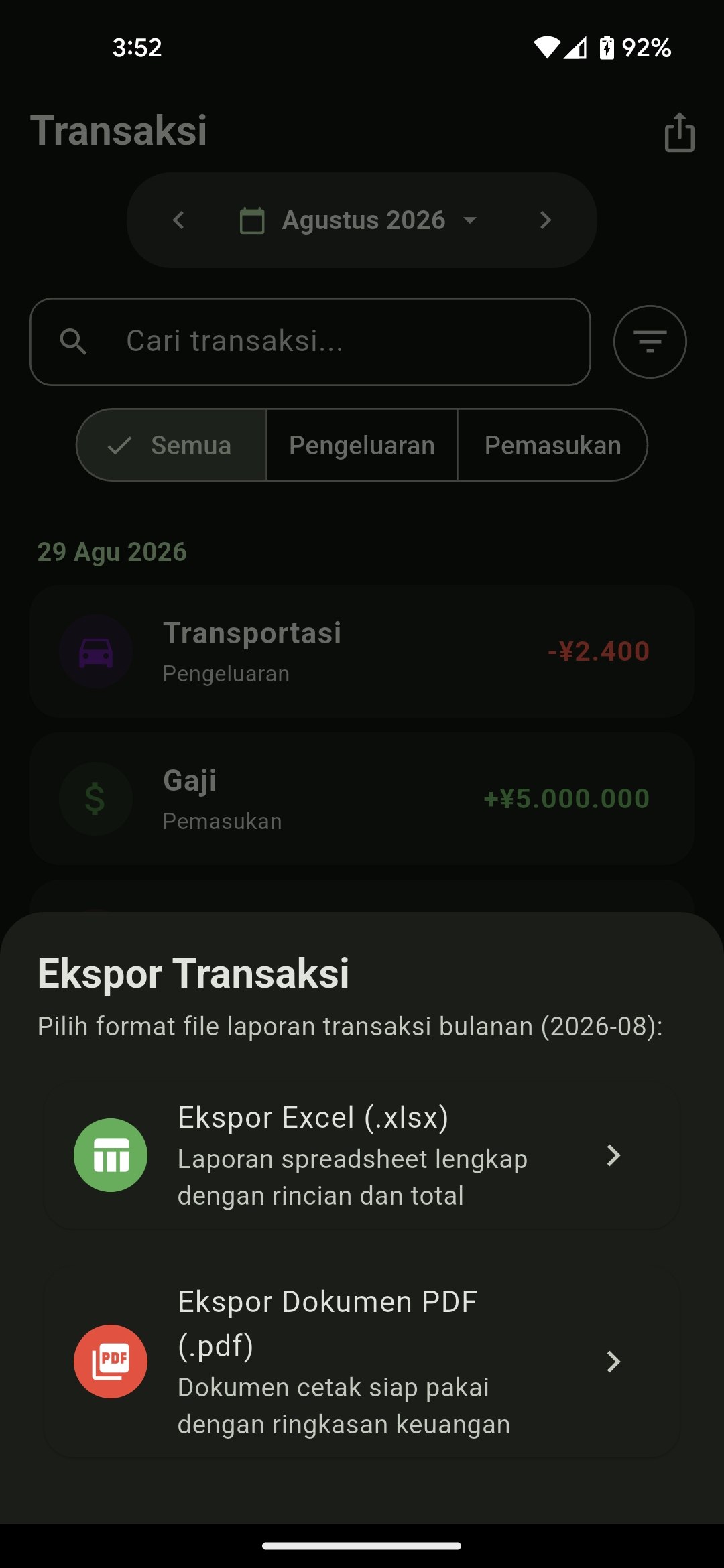 SICAKU - Sistem Catatan Keuangan Screenshot 7