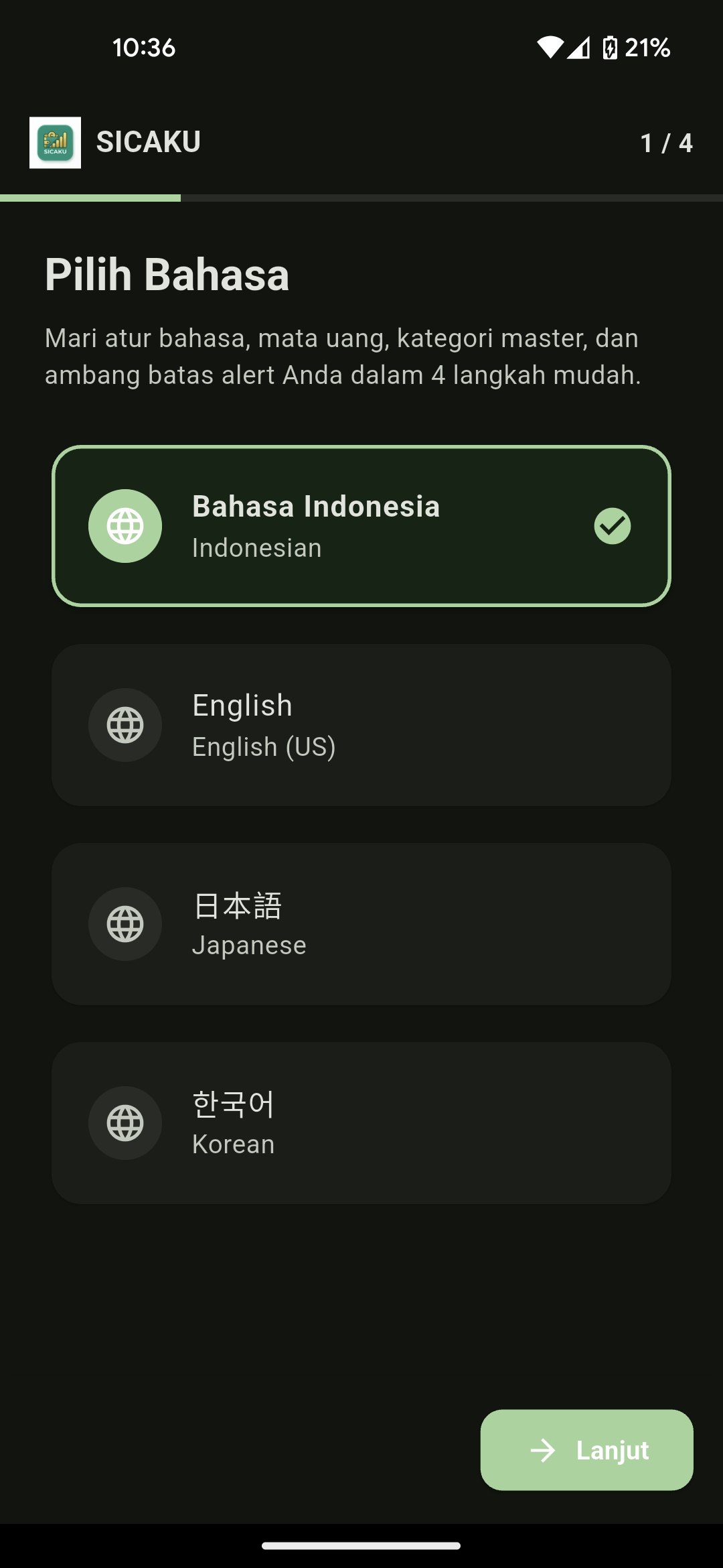 SICAKU - Sistem Catatan Keuangan Screenshot 4