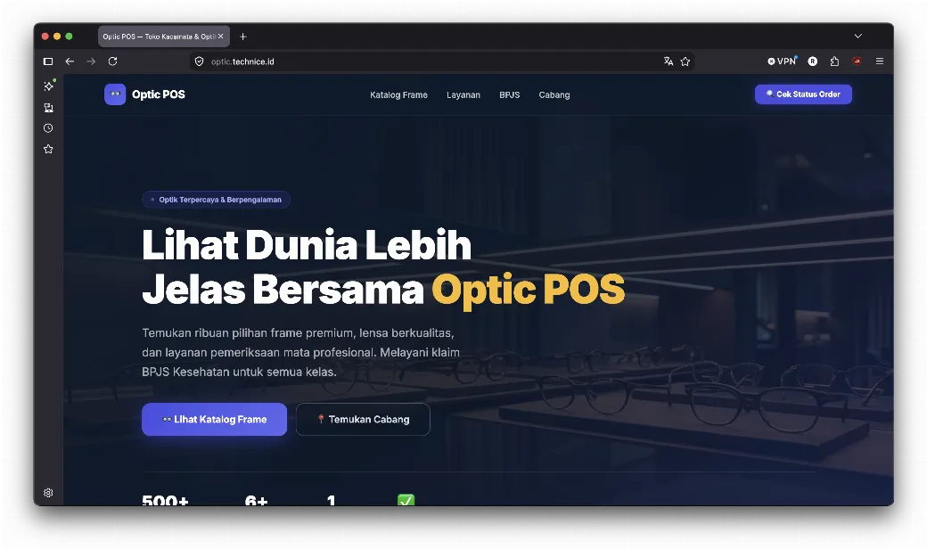 POS Optic – Solusi Lengkap Manajemen Toko Optik Screenshot 1