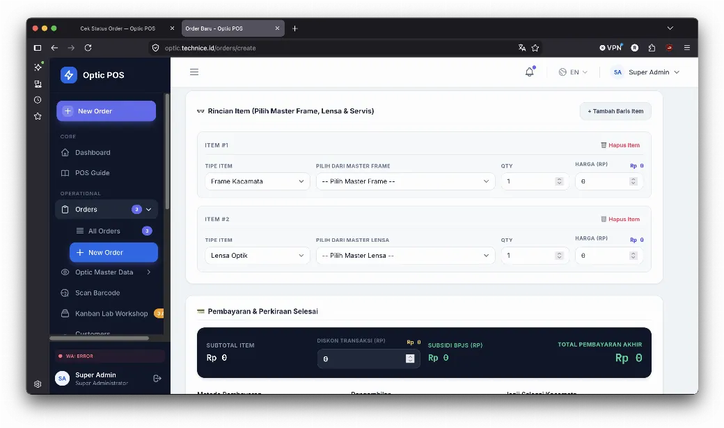 POS Optic – Solusi Lengkap Manajemen Toko Optik Screenshot 5