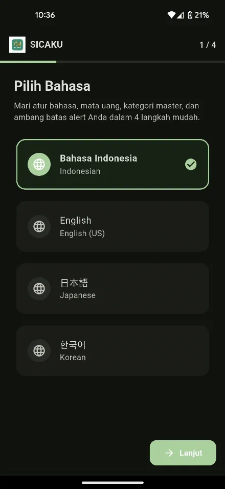 SICAKU - Sistem Catatan Keuangan Screenshot 4