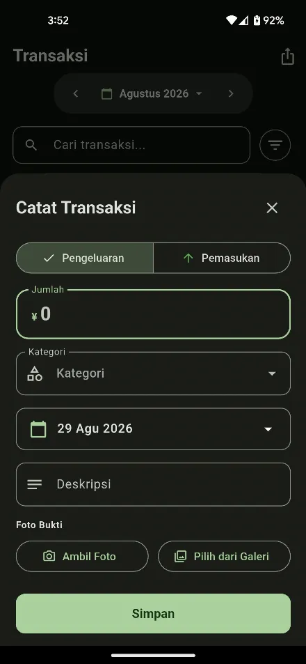 SICAKU - Sistem Catatan Keuangan Screenshot 9