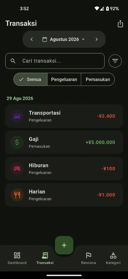 SICAKU - Sistem Catatan Keuangan Screenshot 1