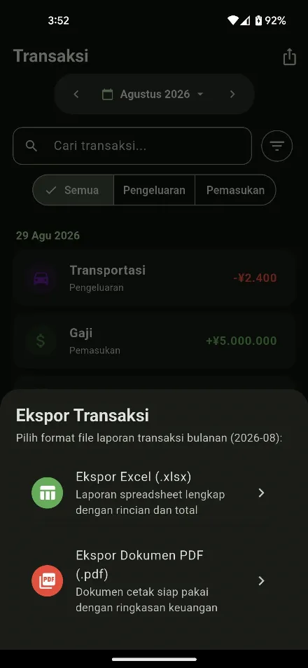 SICAKU - Sistem Catatan Keuangan Screenshot 7